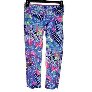 Lilly Pulitzer Weekender Crop Legging 21 In Inseam Size XS UPF 50+‎ Colorful